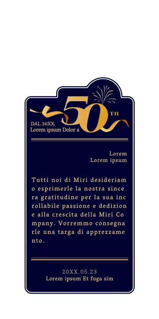 Una celebrazione semplice e pulita in blu navy e oro