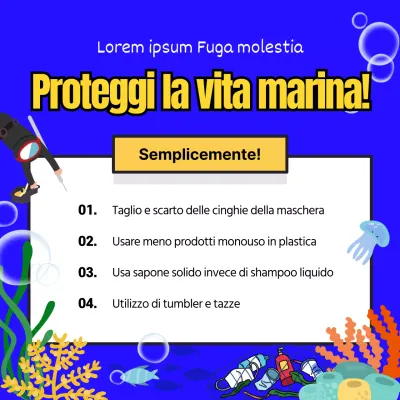 La campagna Blu e Giallo per la protezione della vita marina