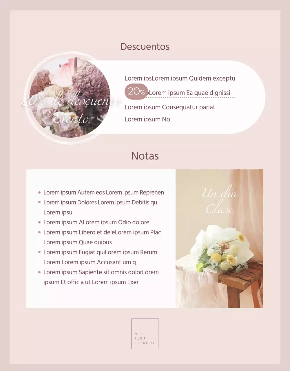 Una guía para una lujosa clase floral de un día en rosa.