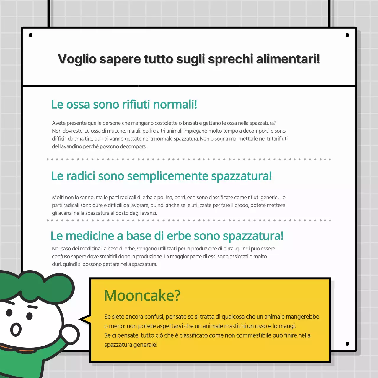 Simpatico biglietto per il riciclaggio con sfondo cittadinoNews