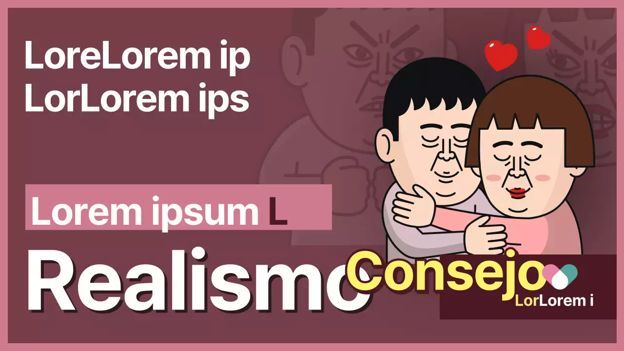 Rosa oscuro cómic ilustración concepto pareja asesoramiento YouTube miniatura