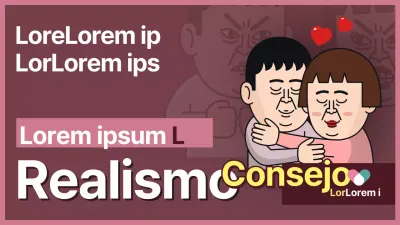 Rosa oscuro cómic ilustración concepto pareja asesoramiento YouTube miniatura