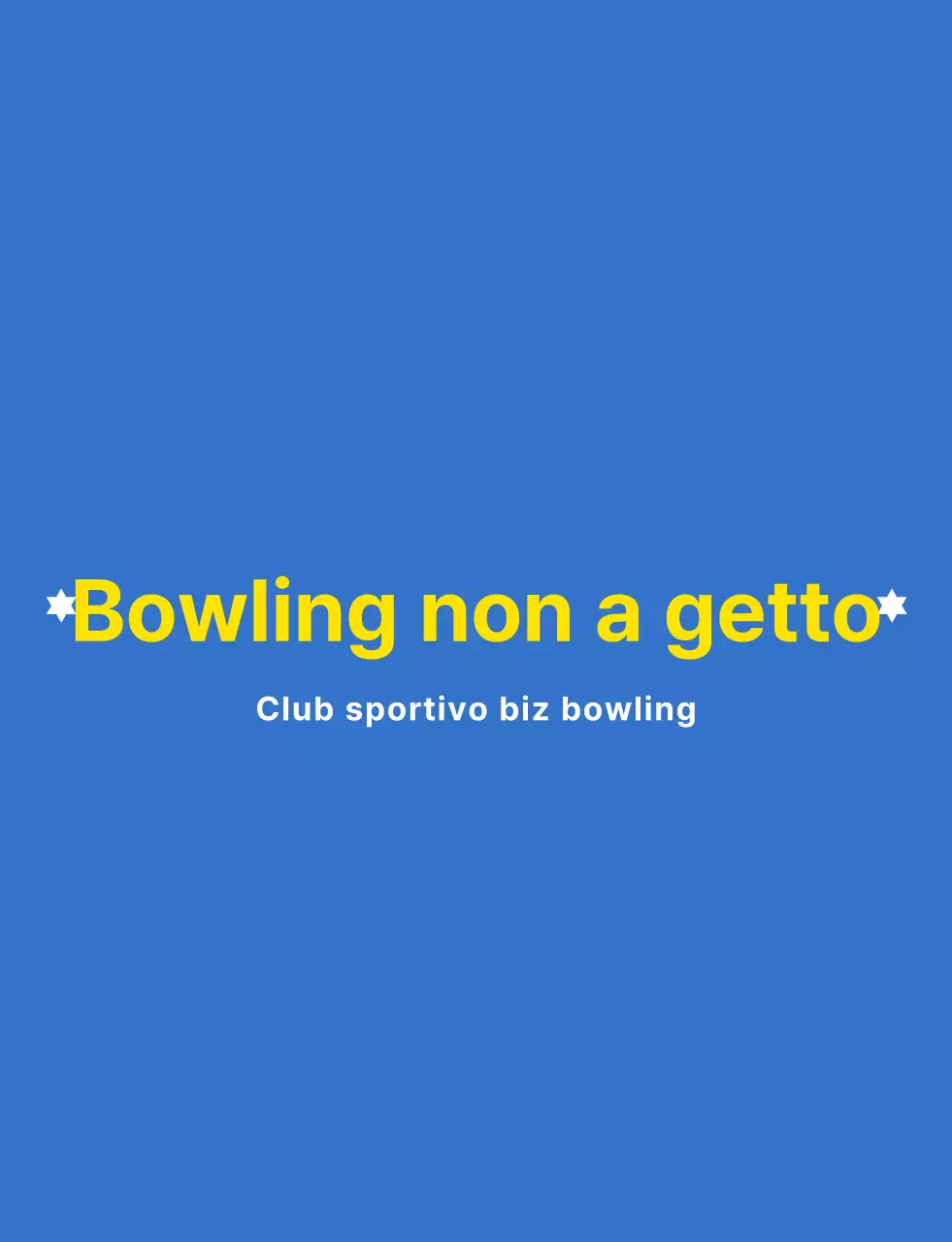 Un'illustrazione pulita del bowling e un logo emblematico in azzurro, bianco e giallo per un club sportivo di bowling.
