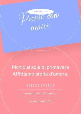 Noleggio di picnic primaverili puliti in forme e linee pastello