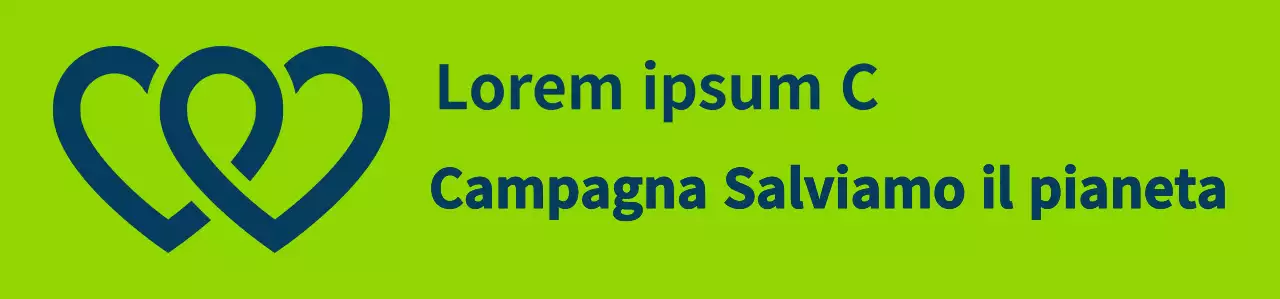 Stile del logo del simbolo del volontario pulito in verde chiaro e blu navy per le organizzazioni ambientaliste globali