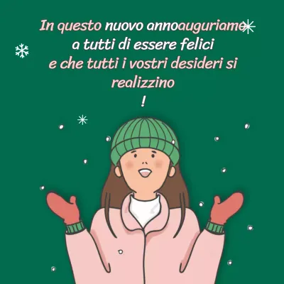 Brezza di Capodanno su sfondo verde