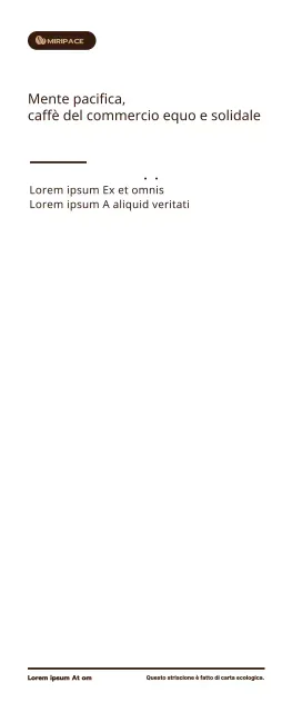 Informazioni sul caffè Fairtrade in marrone, con testo semplice, sullo scaffale