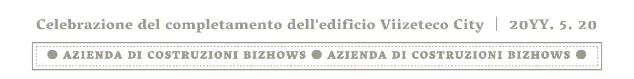 Logo e dicitura in bianco e nero semplice e moderno per la cerimonia di inaugurazione di un edificio