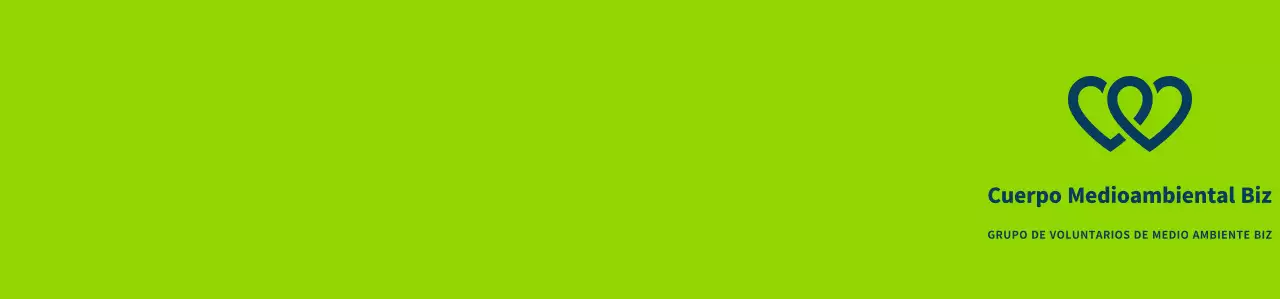 Logotipo de un voluntario limpio en verde claro y azul marino para organizaciones de defensa del medio ambiente.