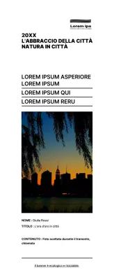 Stile di impaginazione del testo nero e semplice Guida informativa della mostra fotografica