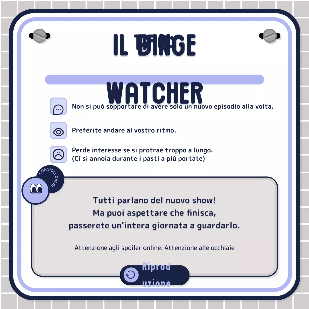 Semplice test a quiz guidato da testo in rosa malva navy