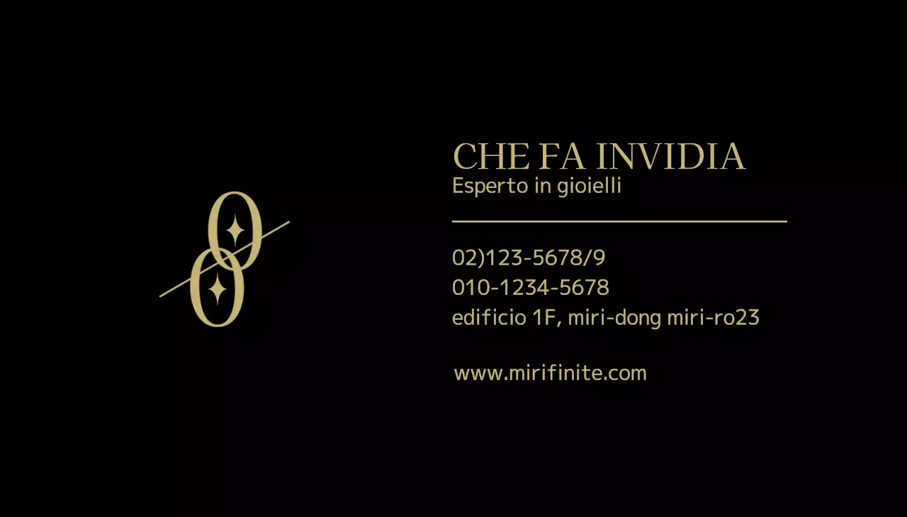 Gioielleria di alta gamma con un logo simbolico nero e oro