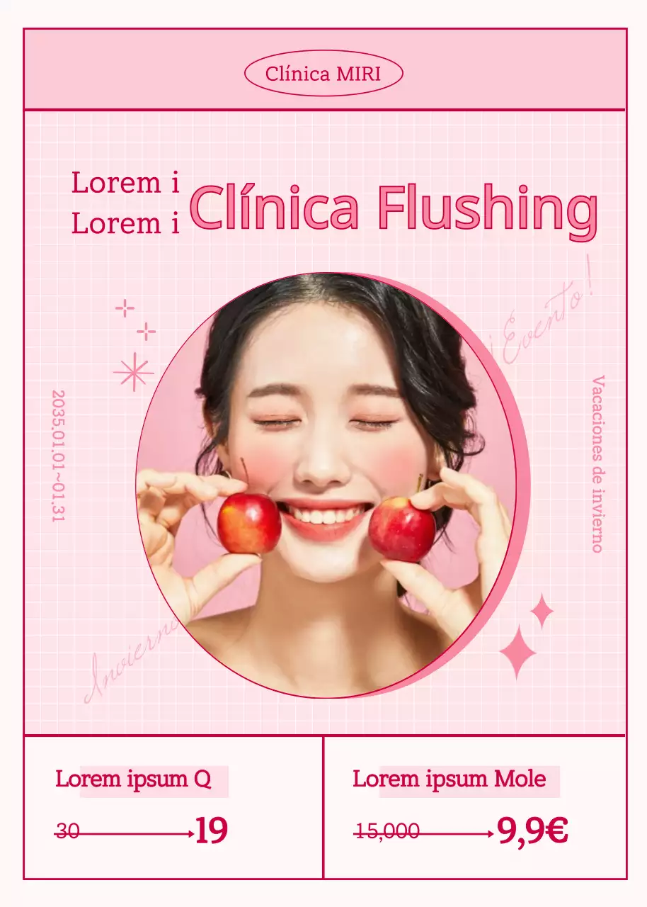 Evento de descuento para fotos y marcos de color rosa en un tratamiento de fósforo