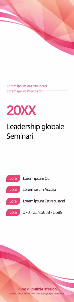 Rosa e nero per un annuncio di seminario dallo stile semplice