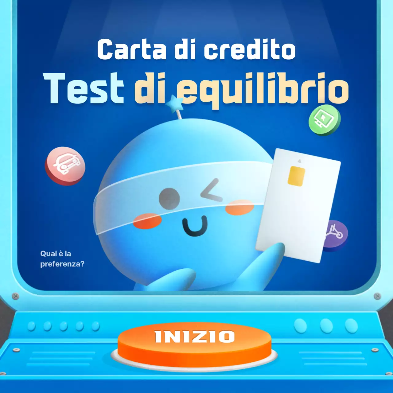 Carino il concetto di laboratorio blu della carta di credito