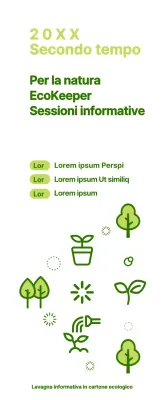Semplice combinazione di icone della natura in verde e chartreuse Informazioni sul briefing di eco-stewardship