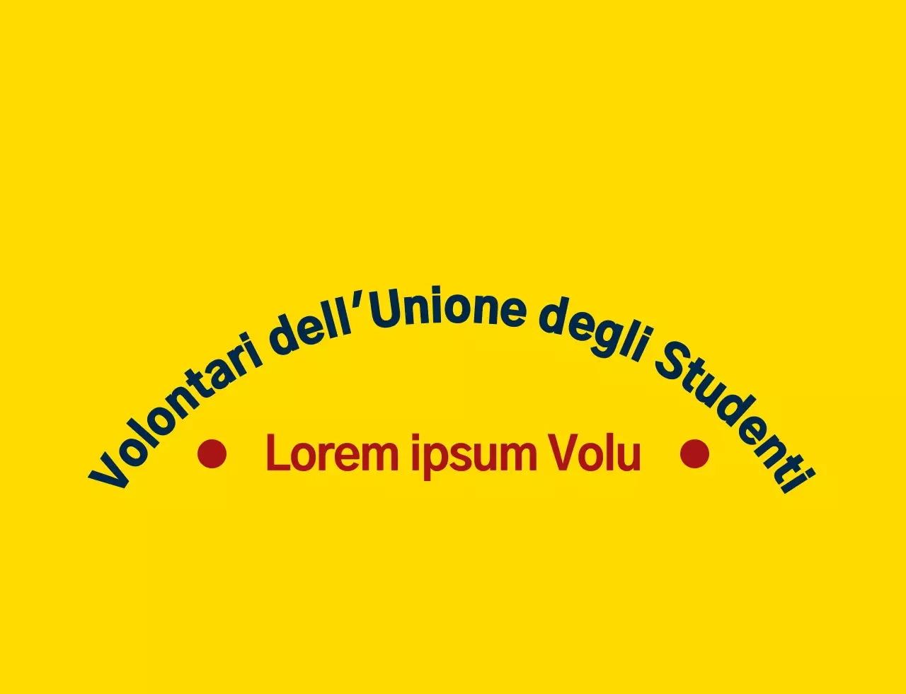 Simbolo di scudo semplice e pulito e logo emblema stile combinazione in giallo e blu navy rosso Organizzazione di servizio del governo degli studenti delle scuole superiori