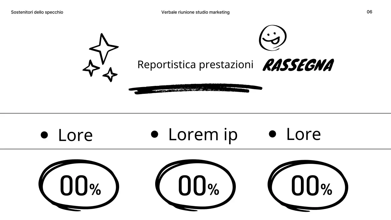 Minuti di studio in bianco e nero con concetto di scarabocchio