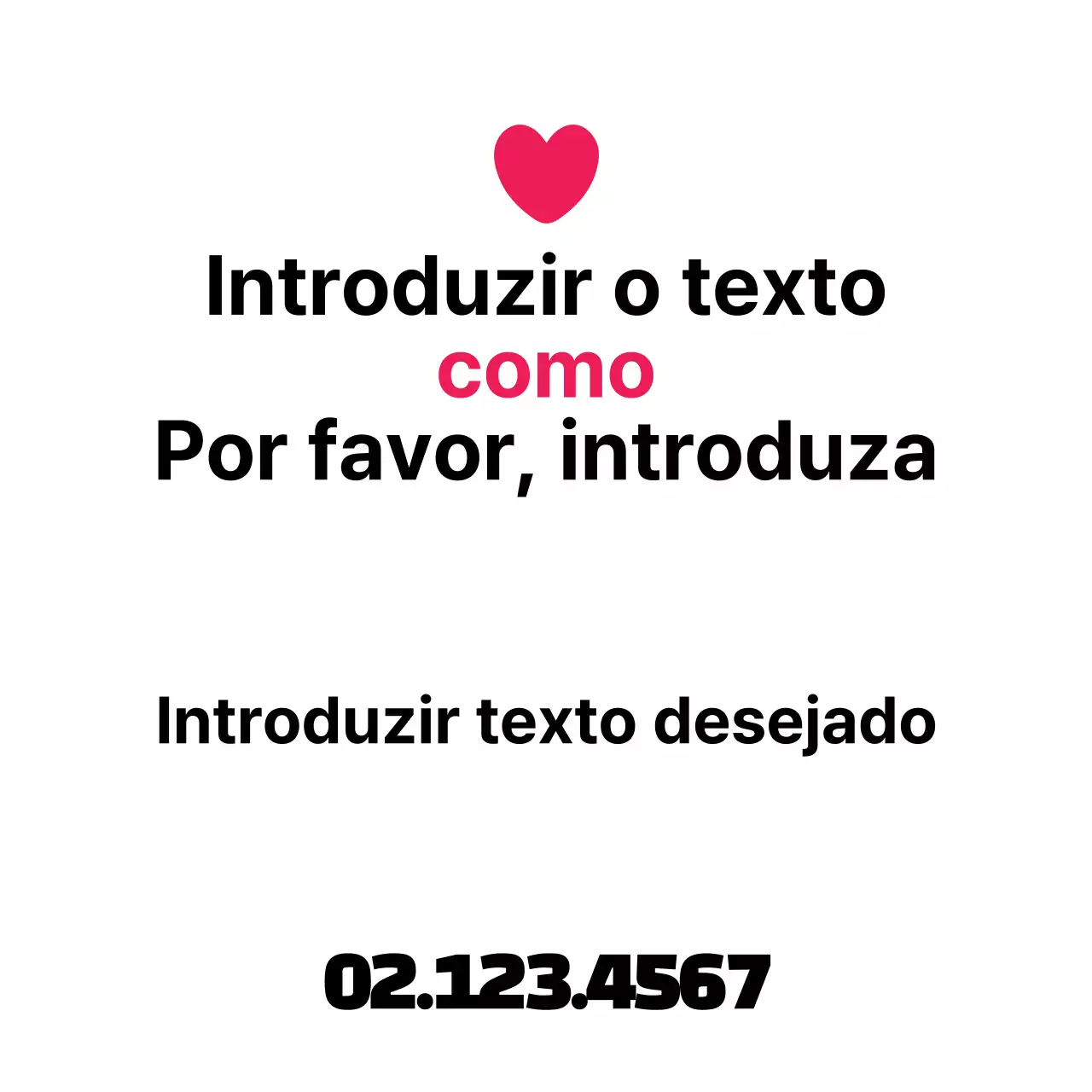 Introduzir o texto do coração