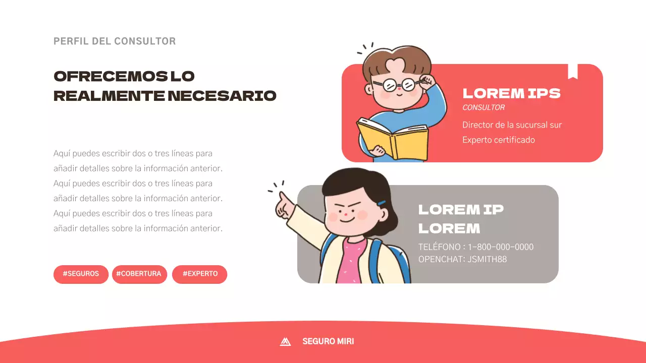 Simpática propuesta de seguro infantil en rosa