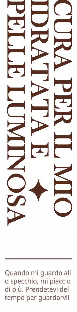 Testo emozionale sulla bellezza in marrone e bianco Stile di layout Promozione e vendita di un negozio di bellezza