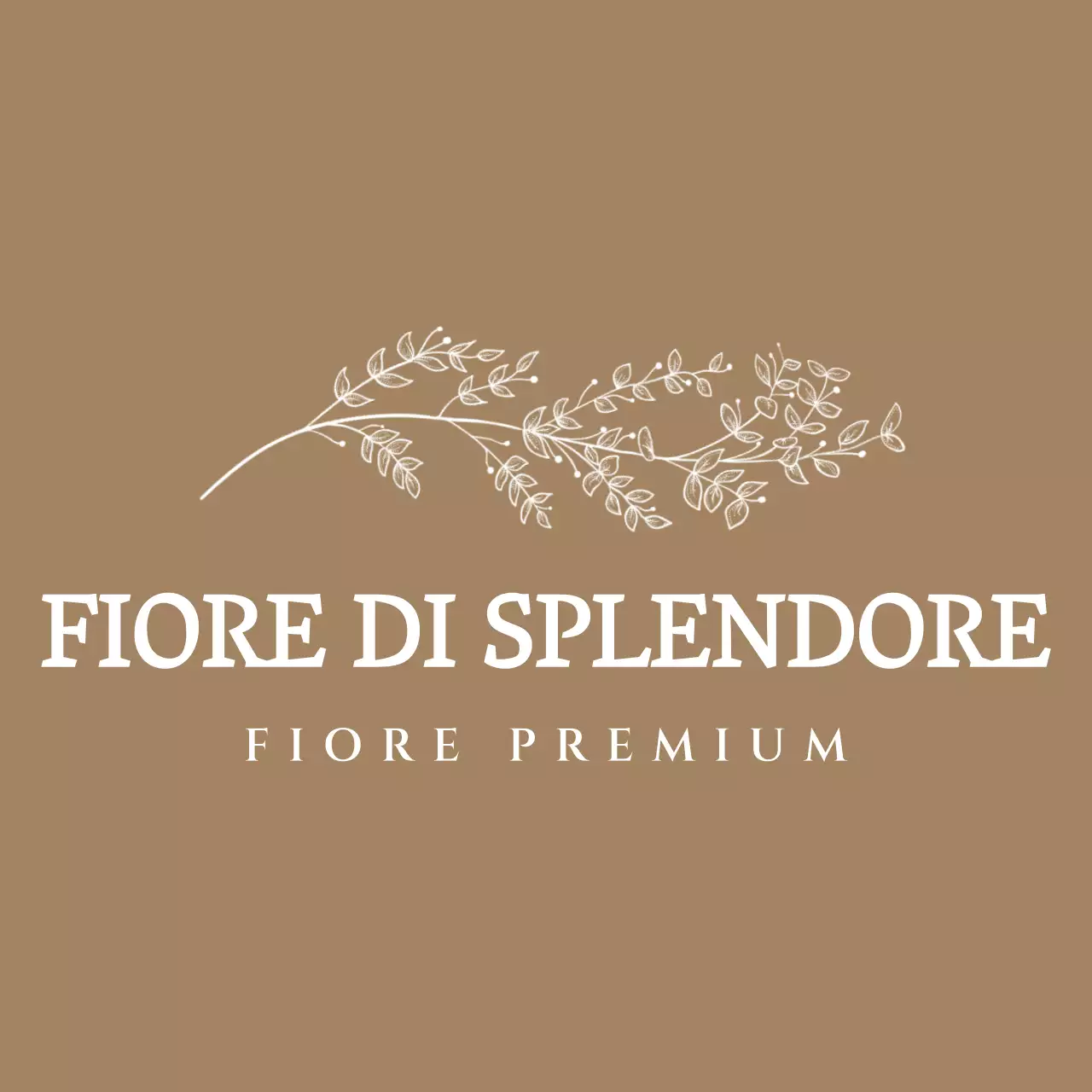 Grembiule con logo del fiorista e illustrazioni floreali e botaniche d'epoca