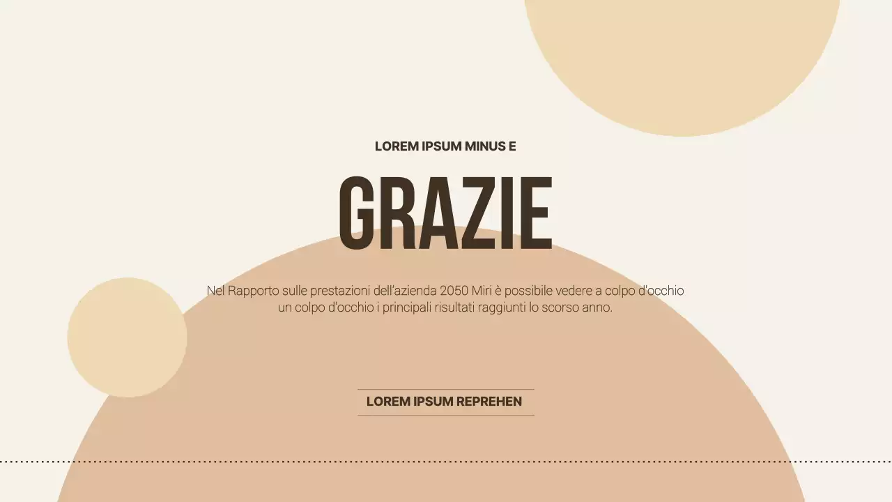 Reportistica aziendale pulita e beige