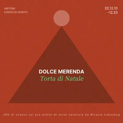 Promozione di eventi natalizi in rosso con un concetto semplice