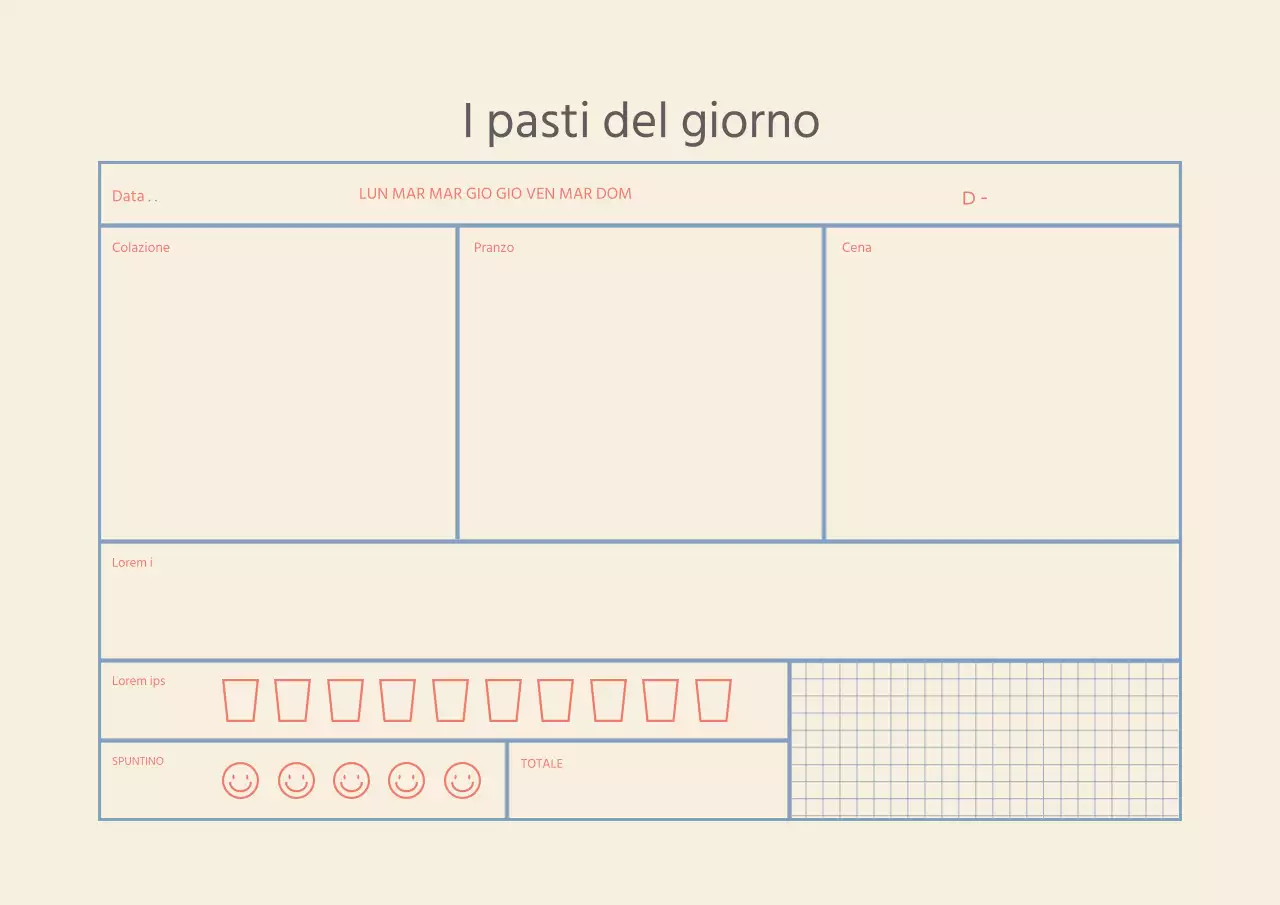 Linee blu beige tracker semplice