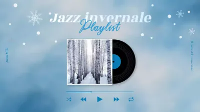 Miniatura della playlist con sfondo azzurro