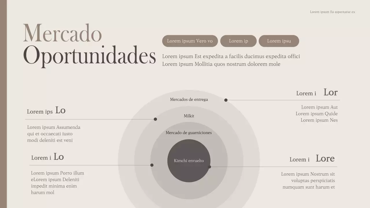 Moderna cocina compartida en beige y marrón (presentación)