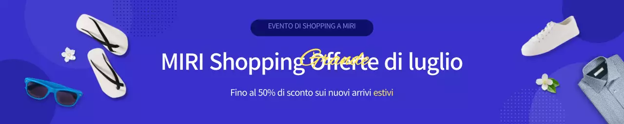Promuovete il vostro evento di shopping estivo con un semplice concetto blu