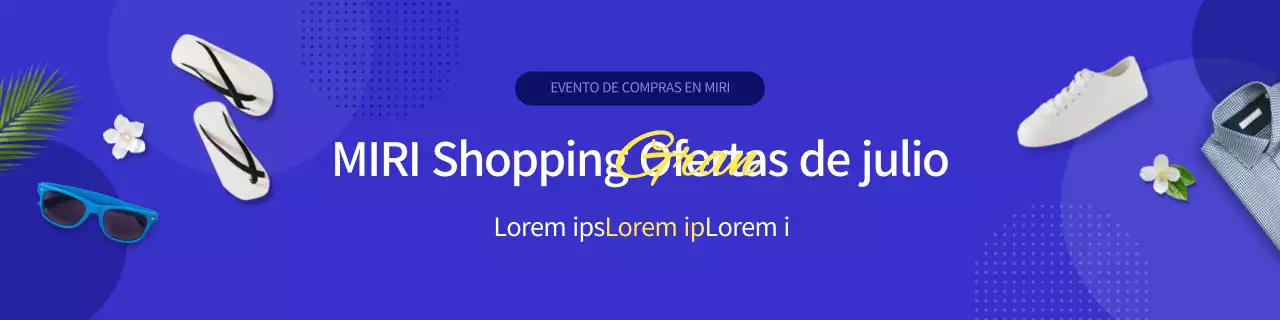 Promocione su evento de compras de verano con un sencillo concepto azul