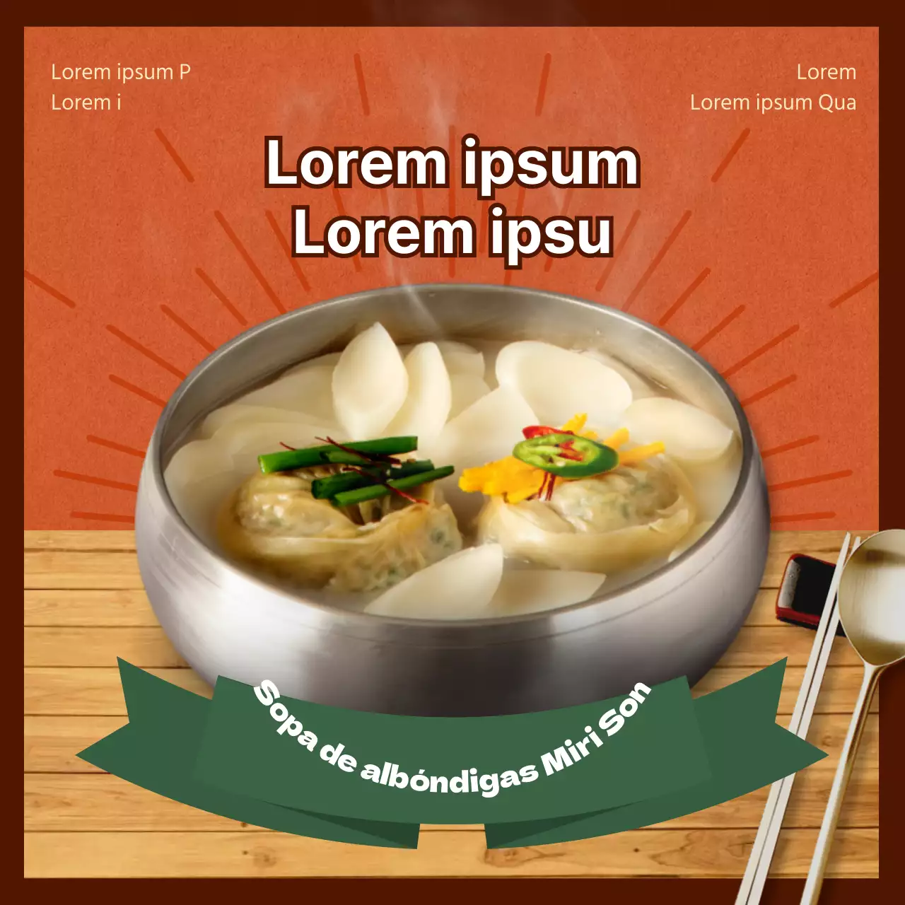 Sopa de albóndigas hecha a mano en casa cuando no se puede comer fuera