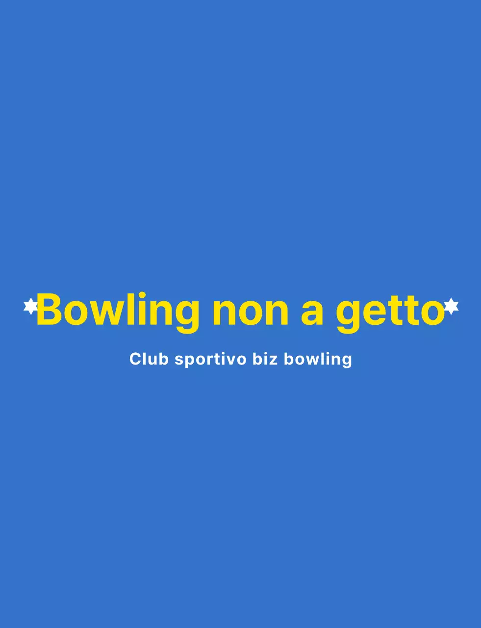 Un'illustrazione pulita del bowling e un logo emblematico in azzurro, bianco e giallo per un club sportivo di bowling.