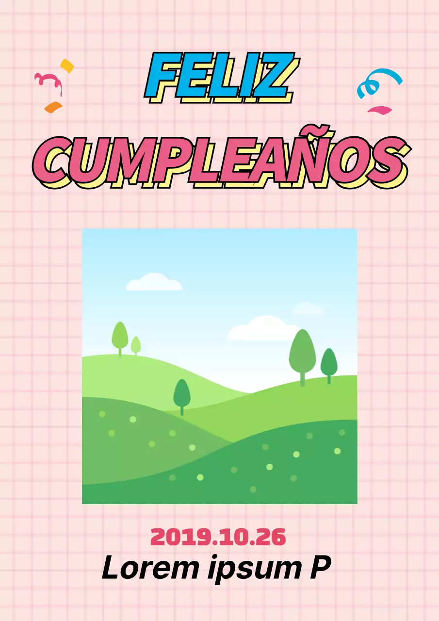 Bonito mensaje de feliz cumpleaños con una foto rosa