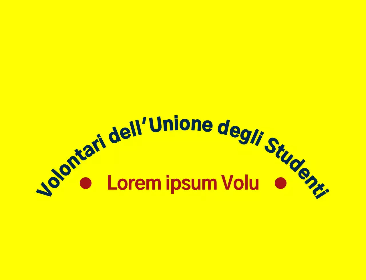 Simbolo di scudo semplice e pulito e combinazione di logo emblema in giallo e blu navy rosso Organizzazione di servizio del governo degli studenti delle scuole superiori
