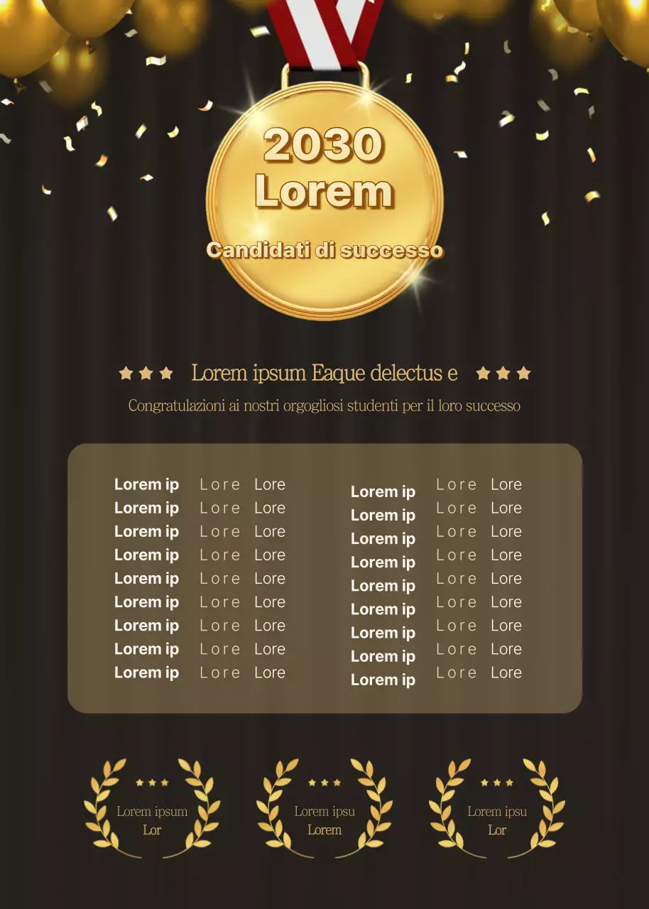 Roster di intercettori nero e oro