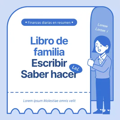 Cómo crear un libro de contabilidad doméstica con un fondo azul de ilustración de recibos