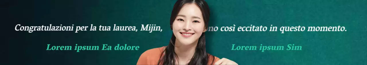 Scritta di classe per la laurea in verde sfumato