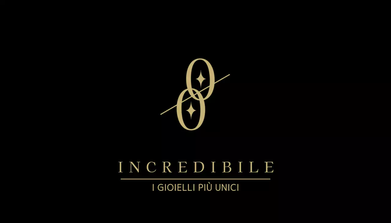 Gioielleria di alta gamma con un logo simbolico nero e oro