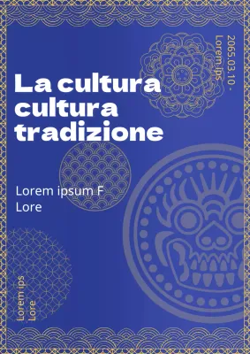 Presentazione della fiera tradizionale in blu navy e giallo