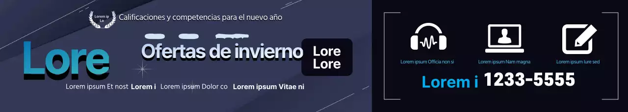 Letra icono azul marino Resaltado anuncio de conferencia escolar