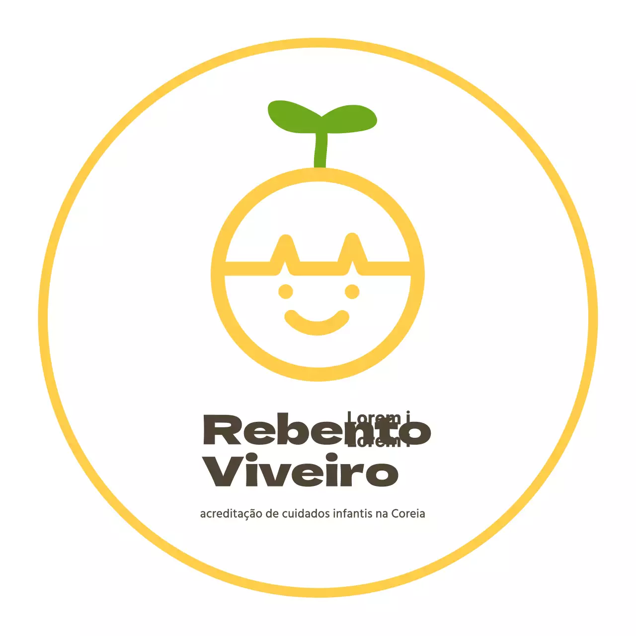 Sinal ilustrado simples e giro para quarto de bebé