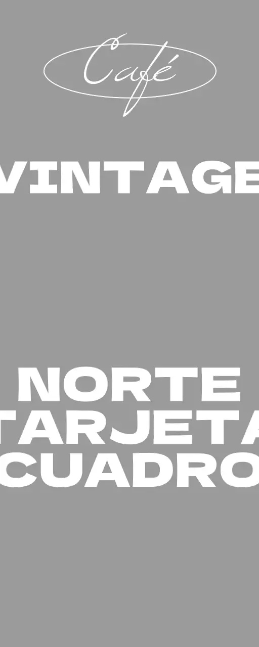 Sencillo rótulo de escaparate con texto vintage en blanco y negro y líneas circulares.