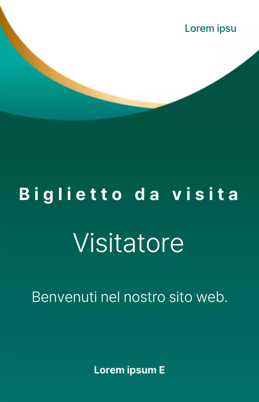 Lussuoso biglietto da visita con sfumature verdi e oro