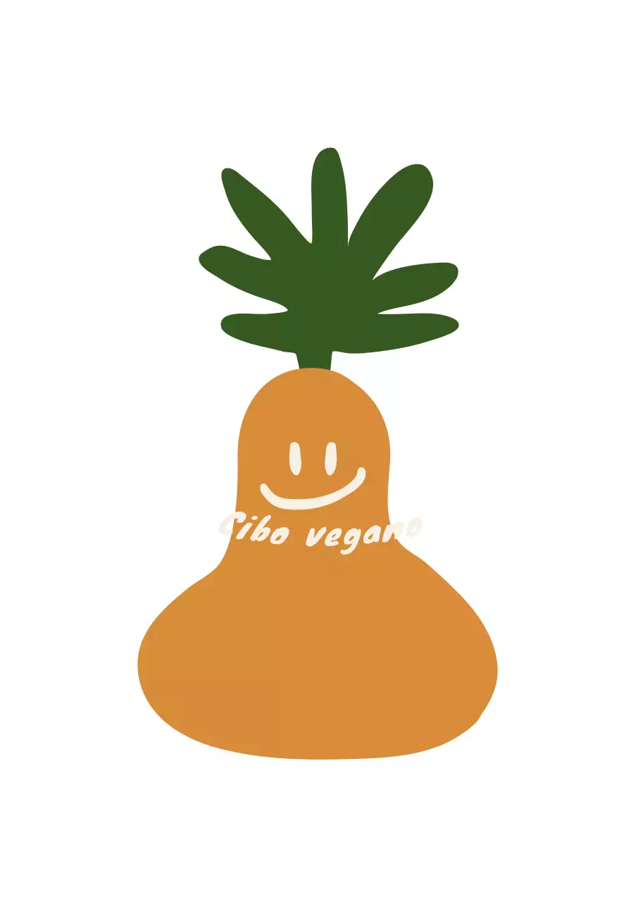 Guida ai prodotti vegani ecologici con illustrazioni concettuali organiche minimaliste arancioni e verdi