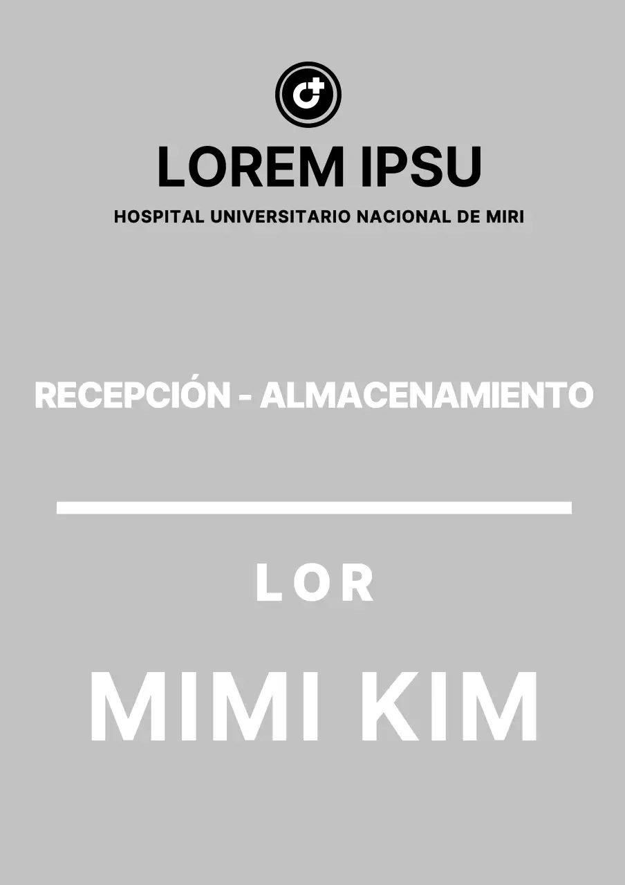 Soporte acrílico para hospital con sencillas instrucciones de almacenamiento en gris