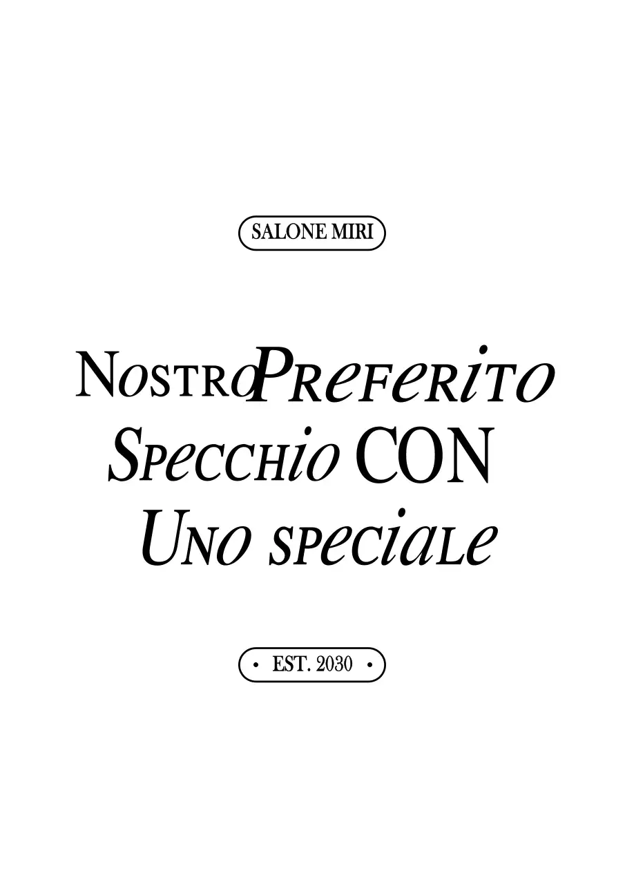 Una moderna combinazione di caratteri in bianco e nero per il merchandising e le promozioni dei saloni di bellezza.