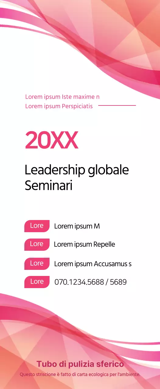 Rosa e nero per un annuncio di seminario dallo stile semplice